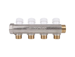 Коллектор STOUT распределительный 3/4", 4 отвода 1/2" (Арт. SMB 6851 341204)