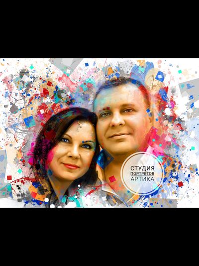 Портрет в Стиле Нео 2 человека