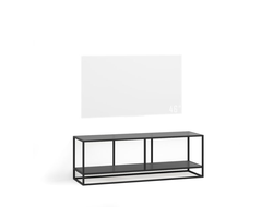 Тумба TV stand lite 2 black черное стекло