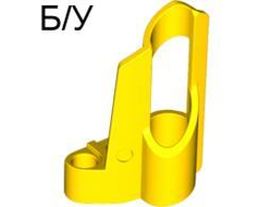 ! Б/У - Technic, Panel Fairing # 6 Small Short, Large Hole, Side B, Yellow (32528 / 4143185 / 4540181) - Б/У
