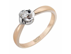 Кольцо помолвочное с бриллиантом арт. 910332
