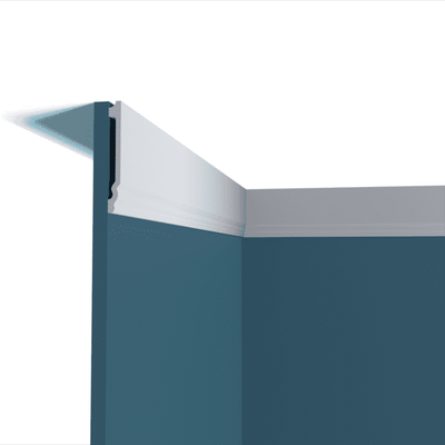 Плинтус напольный Перфект Plus P158, из дюрополимера, влагостойкий, под покраску, 2 метра