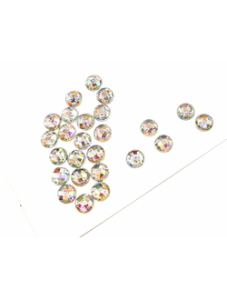 Стразы акриловые пришивные 8 мм, цвет АВ 17