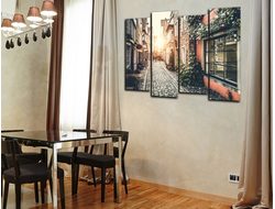 Модульная картина "Улочки города"