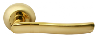 Дверные ручки Rucetti RAP 3 SG/GP Цвет - Матовое золото/золото