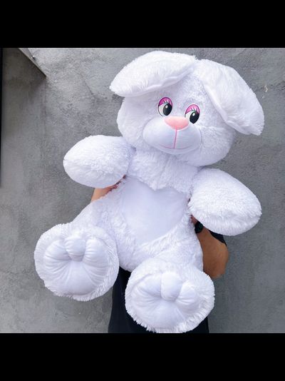 Плюшевый заяц 110 см белый