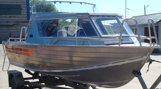 Алюминиевая лодка Wellboat-53 рубка