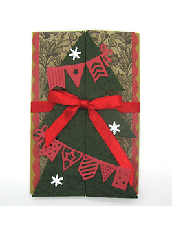 Открытка "Елочка" ручной работы на Новый год, Рождество