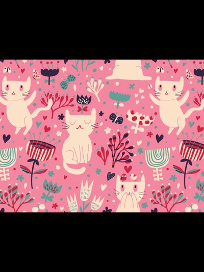 Обогреватель-картина "Розовые котики"