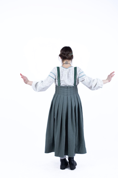 Подгрудный сарафан со складками - тайга