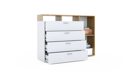 Гостиная Невио-1 Комод Дуб крафт золотой/Белый