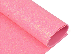 Глиттерный фоамиран, светло-розовый, 50*50 см, толщина 2 мм