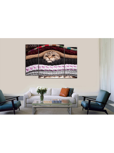 Модульная картина "Кот в тепле"