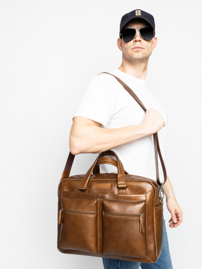 Сумка для ноутбука Riace NEW Premium brown (арт. 1015-63)