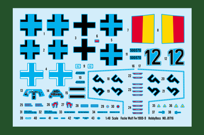 Сборная модель: (Hobby Boss 81716) Германский истребитель Focke Wulf Fw 190D-9