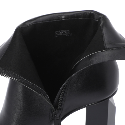 Женские ботильоны кожаные Michael Kors черные