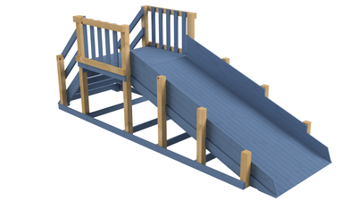 Зимняя деревянная заливная горка Выше Всех Ледянка (масло)