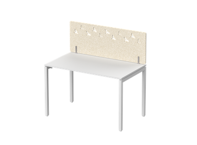 Экран фронтальный / боковой, с декором "Стая", без фурнитуры