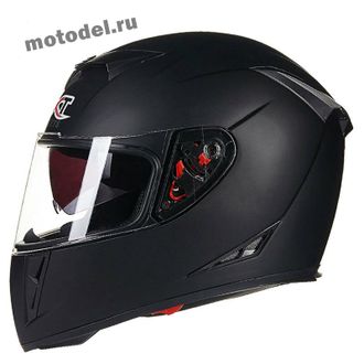 Шлем GXT SX07 интеграл (мотошлем) с очками, черный