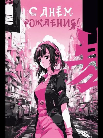 Открытка, С Днем Рождения! (аниме)