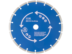 Диск отрезной алмазный сегментный (сухая и влажная резка) 230х2,4х7,0х22,2 мм MOS 37215М