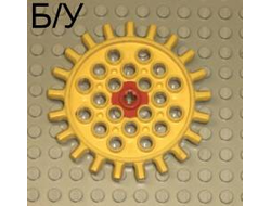 ! Б/У - Technic, Gear Expert Builder 21 Tooth with Axle Hole, Yellow (g21) - Б/У