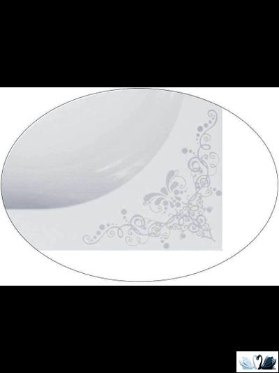 Раковина Эстет Nika 61 х 45 см накладная, мраморная. Лазерная гравировка