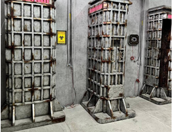 Set of bio containers with code panel