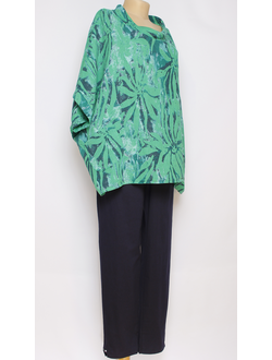 Брюки "НИЗ ВЫРЕЗ" (050) т.синие 60,62