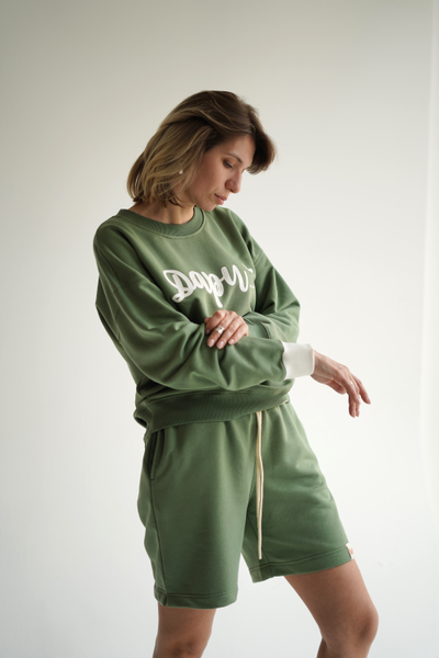 ШОРТЫ УНИСЕКС "ПРИЯТНО" ЗЕЛЕНЫЕ