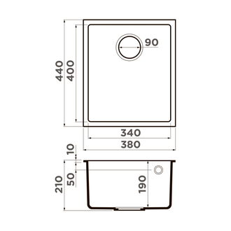 Мойка OMOIKIRI BOSEN 38-U-DC