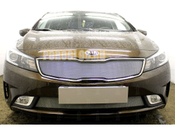 Защита радиатора KIA Cerato 2016-2018 chrome боковые