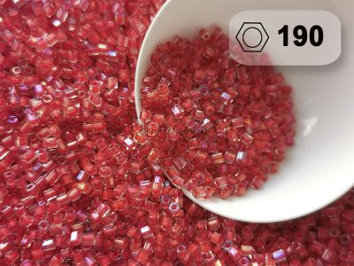 Toho Hexagon 11/0 - 5г - 190 Окрашенный изнутри люстровый хрусталь/тропический закат