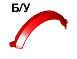 ! Б/У - Technic, Panel Car Mudguard Arched 13 x 2 x 5 Half Circle, Red (71689 / 6321714) - Б/У