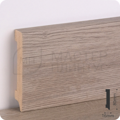 Плинтус деревянный ламинированный Дуб сильверсайд