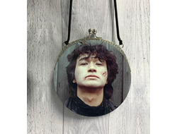 Сумочка круглая с фермуаром Кино, Виктор Цой №24