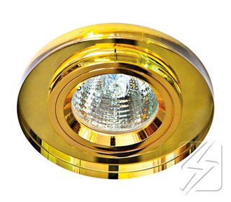 Светильник JCDR G5.3 стекло 8060 круглый золото