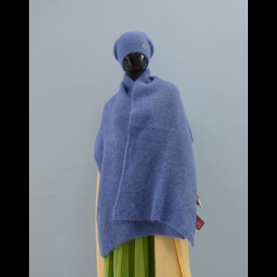 Мохеровый голубой женский берет Vizio Италия 6945 B