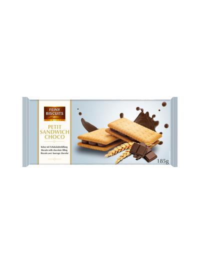 ПЕЧЕНЬЕ-СЭНДВИЧ С ШОКОЛАДНОЙ НАЧИНКОЙ 185Г TM FEINY BISCUITS