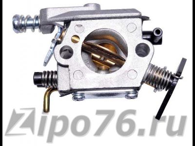 Карбюратор китайской бензопилы 38 см3 подкачкой