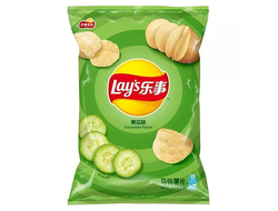 Чипсы LAYS вкусом Огурца 70гр (22 шт)