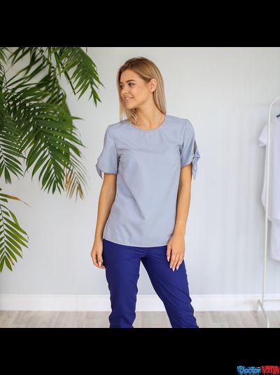БЛУЗА DOCLIKE DL417 Серая