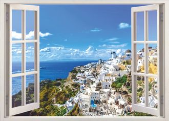 ФОТООБОИ BELLISSIMO "Окно в Греции"