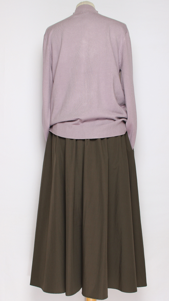 Юбка  "Широкая асимметрия хлястики" хаки до р.52