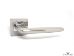 Ручка на квадратном основании VETTORE R06.057 SN/CP (Сатин/Хром)