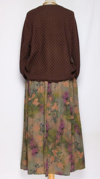 Джемпер ХЛОПОК "ГОЛУБЫЕ НАШИВКИ" бежевый, трава, шоколад до р.50