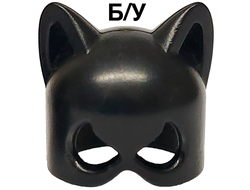 ! Б/У - Minifigure, Headgear Mask Catwoman, Small Gap between Eye Holes, Black (98729 / 4651849 / 6144763) - Б/У
