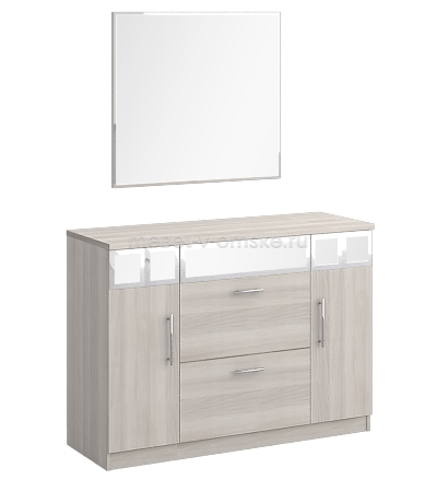 настенное зеркало "Роксана" в сочетании с комодом