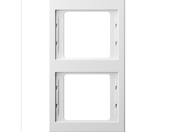 Рамка 2 поста вертикальная Berker серия K.1, полярная белизна глянец 13237009