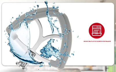 Лопатка-мешалка из нержавеющей стали с гибкими силиконовыми ребрами K45SS2W для 5KSM125, 5KSM150, 5KSM175, 5KSM185